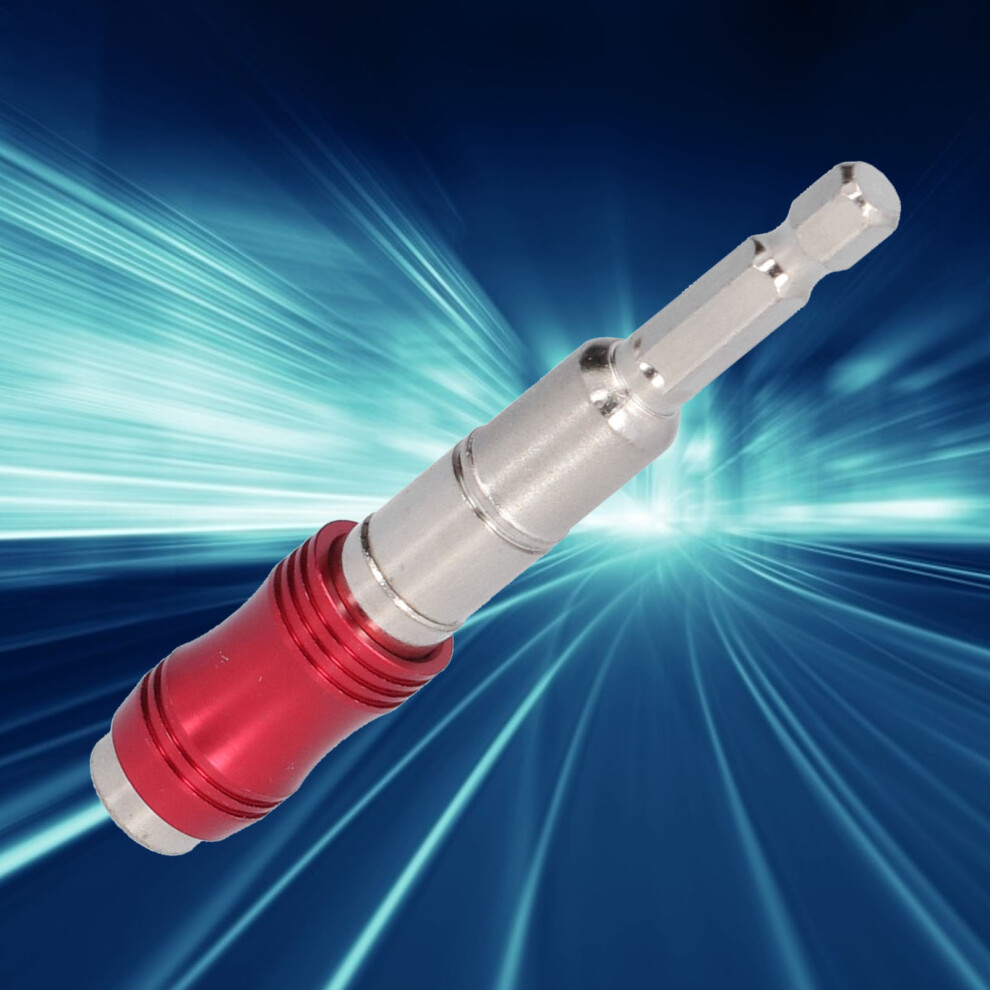 Red Silver 1/4In Hex Drill Bit Holder: Multiangle Extension Tool 8411340483477