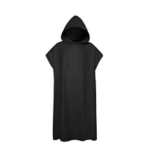 Soft Adult Wetsuit with UV Protection, Quick-Drying Fiber, Easy to Wear Beach Swimming Towel, Black, Size M