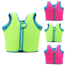 Kinder Schwimmweste Float Jacket - Neopren Schwimmhilfe für Babys und Kleinkinder 2-6 Jahre, Gr. L 5-9, Grün, Jungen & Mädchen