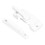 Square Zinc Alloy White Sash Lock for Sliding Windows, Rustproof & Sturdy 1