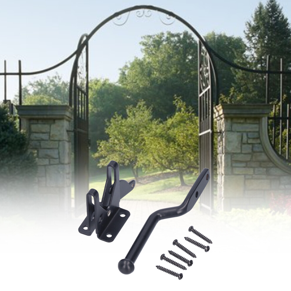 Carbon Steel Fence Gate Latch Kit Rustproof Lock Hardware Secure Door Fittings 5081340486186