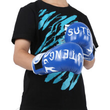 Guantoni da boxe per bambini blu 25x10x4 cm, 2 pezzi, per allenamento al sacco