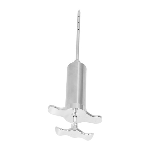 2 OZ Edelstahl Fleischspritze mit 3 Nadeln, 15cm | BBQ Werkzeug 2