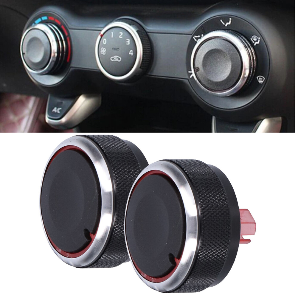 2Pcs Aluminum Alloy Air Conditioning Knob Fit Kia Rio K2 Rocss 2017-2019 4981340489631