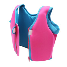Adjustable Kids Swim Vest with Zipper for Girls Ages 4-12, Pink XL, Ideal for Pool and Camping Beginners