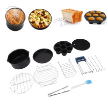 Edelstahl-Pfannen-Set für Heißluftfritteuse, Ø16 cm, hitzebeständig