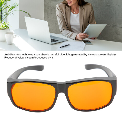 Amber Orange Blue Light Blocking Glasses for Computer Reading TV 2