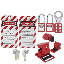 Kit de verrouillage et d'étiquetage avec poche, cadenas de 6 mm