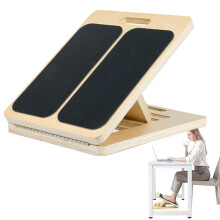 Calf Stretch Board Foldable Wooden Foot Incline Board with Sandpaper for Calf Stretching and Leg Exercises, Portable and Compact