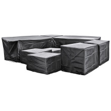 EZBreathe Malta 10 Seat Furniture Set Cover in Black