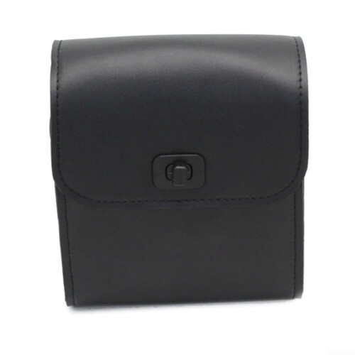 Motorcycle Bicycle Handlebar Bag Heavy Duty PVC Construction for Everyday Use Black Waterproof Storage Solution