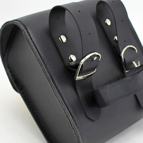 Motorcycle Bicycle Handlebar Bag Heavy Duty PVC Construction for Everyday Use Black Waterproof Storage Solution 2