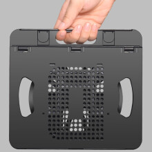 Soporte de enfriamiento para portátil negro 300 g plegable 8 niveles