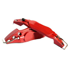 Universelle Caliper Abdeckungen Starke Stärke Aluminiumlegierung Bremssattel Schutzabdeckung für Auto Rot Mittel