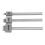 3 pièces Outil de perforation pour cuir, dent argentée, kit 4 mm 8