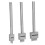 3 pièces Outil de perforation pour cuir, dent argentée, kit 4 mm 15