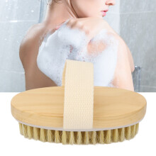 Körperbürste Peelingbürste mit Holzrahmen Massage Trockene Körperbürste für Lymphdrainage