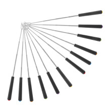 12 Piece Grill Forks Set with Telescoping Hotdog Sticks and Skewers for Barbecue Camping Fondue Cooking Accessories