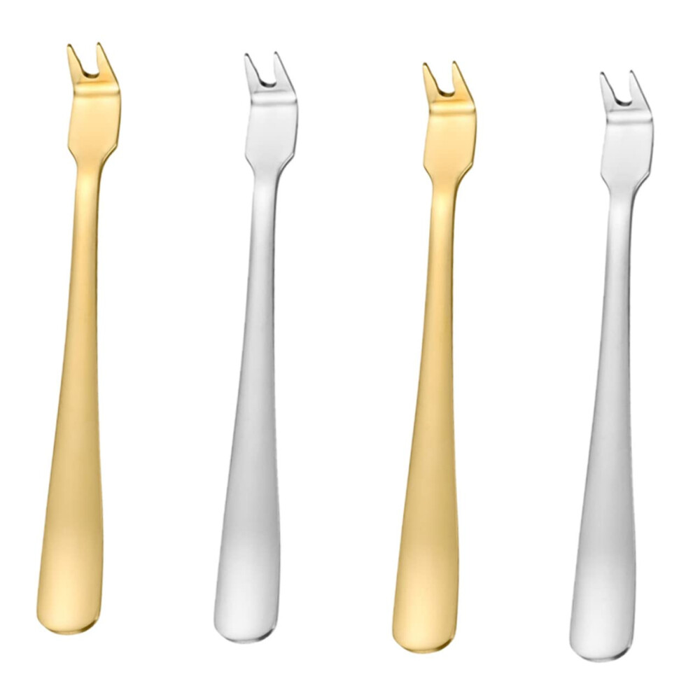 Stainless Steel Meat Forks Set of 4 for Camping Barbecue Grilling Rustproof Long Serving Forks Kitchen Accessories-image-OPC-PJKMHCF-NEW