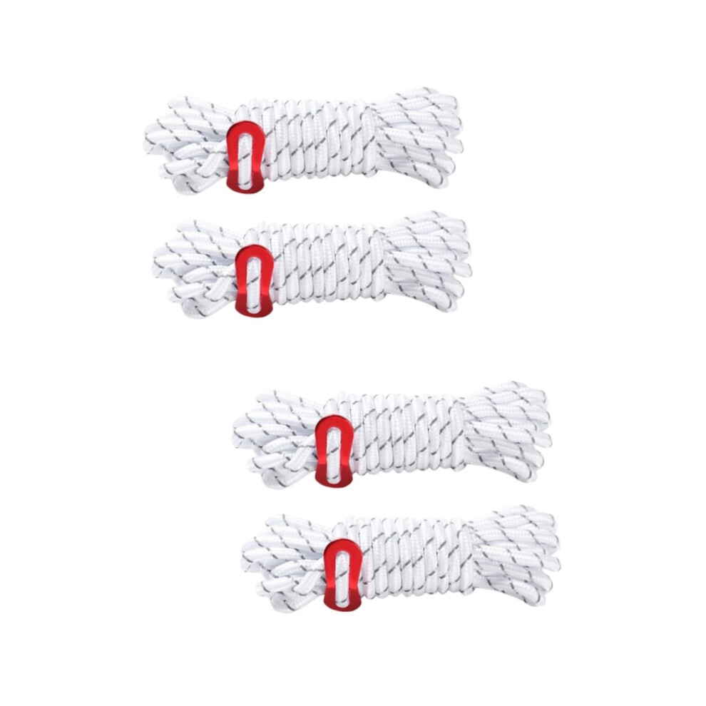 Outdoor Tent Rope For Camping - 2Mm Cotton Cord, Reflective Polyester Ropes For Tents, Tarps, And Clotheslines, White 6276012425504