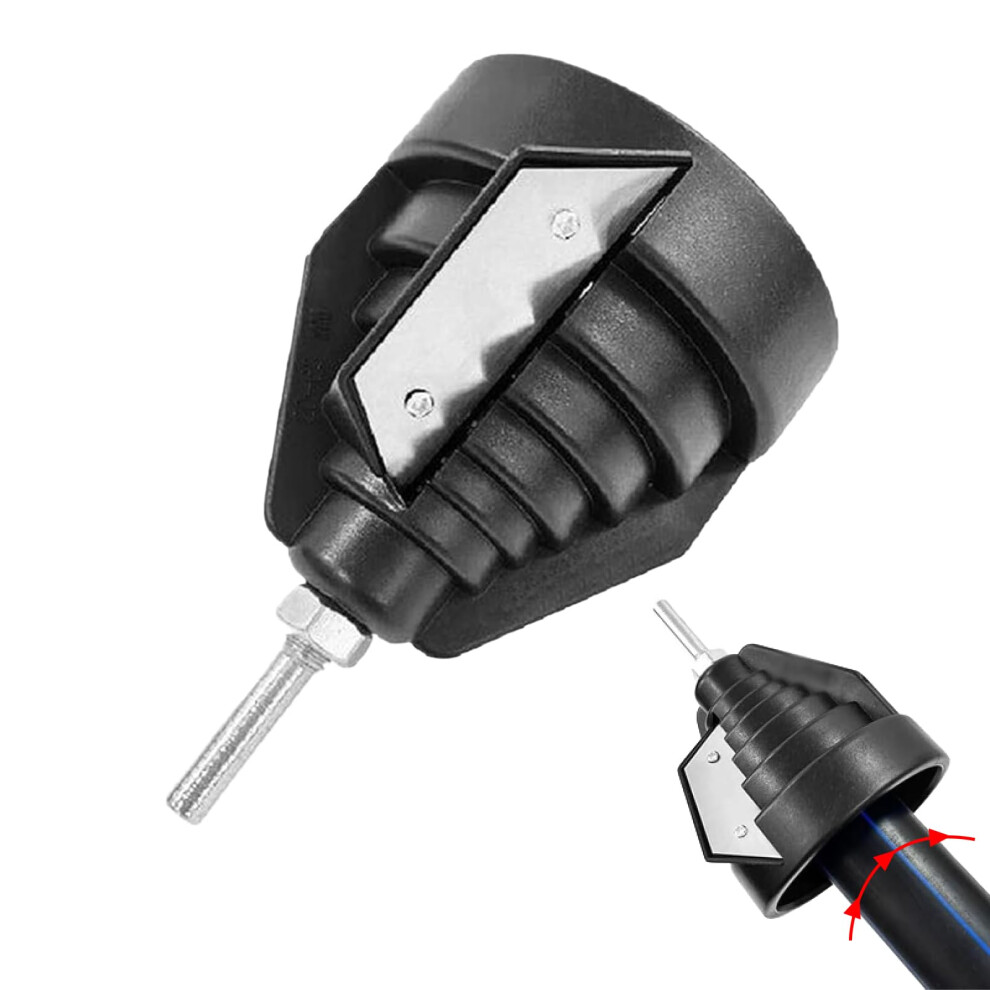 Pipe Deburring Tool 63Mm For Plastic Pipes With Drill Attachment, Chamfering Device, Plastic Pipe Deburrer-A 6947110092201