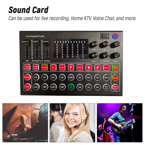 M9 Audio Interface Sound Card Live Voice Mixer