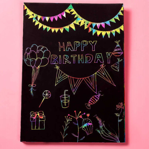 Ensemble de papier à gratter Rainbow Magic, 50 pièces (13x19cm) 1