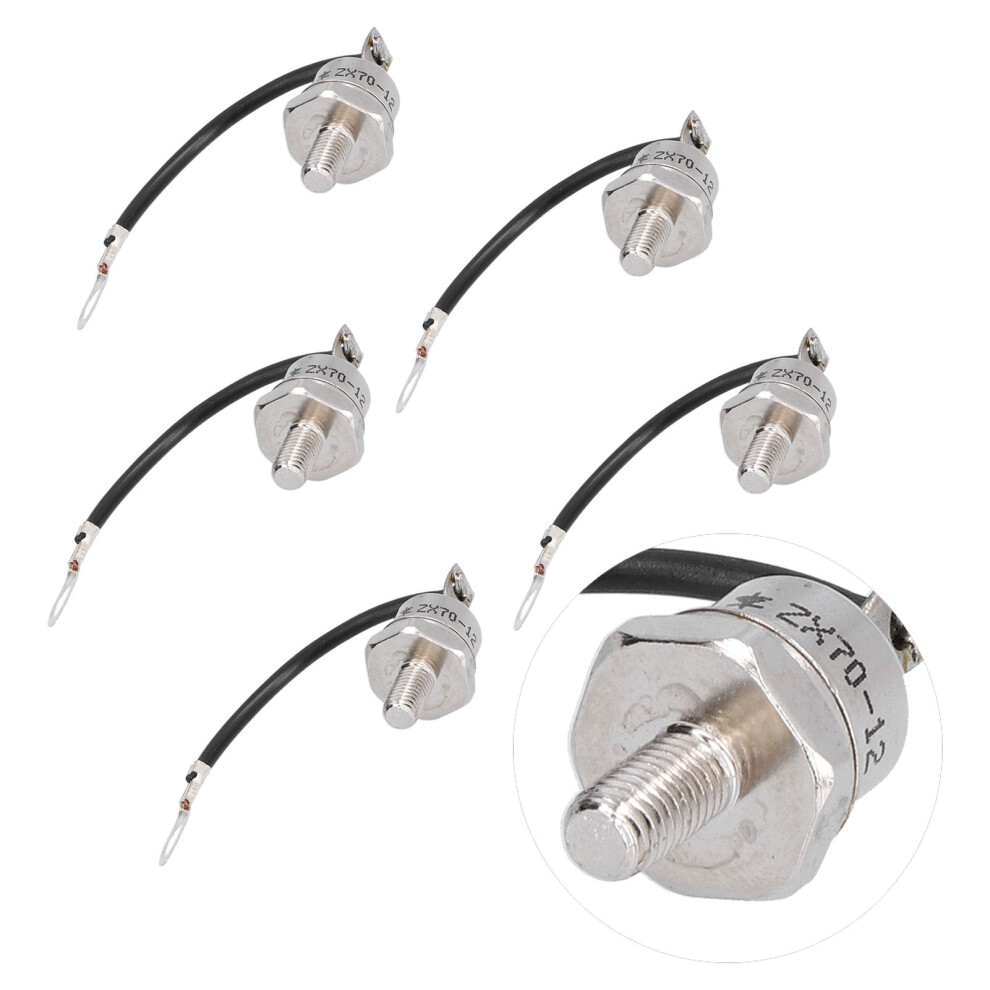5 Pcs Zx70-12 1200V 70A Rectifier Diode With Black Wire For Circuit Use 4601340499989