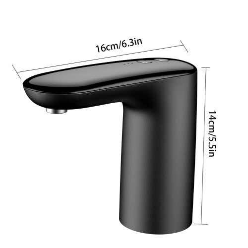 Pompe à eau USB portable 1200 mAh, 16  14 cm, noir 1