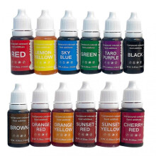 (12) 12/24pcs 10ml Food Coloring Set Tasteless Vibrant Rainbow Color Liquid Food Dye For Baking Cooking Decorating