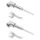 2 ensembles de porte-embouts d'angle à 105, 0,25 po Chrome 2