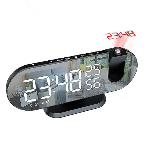 Multi Function Led Mirror Radio Digital Bedside Alarm Clock Temperatur