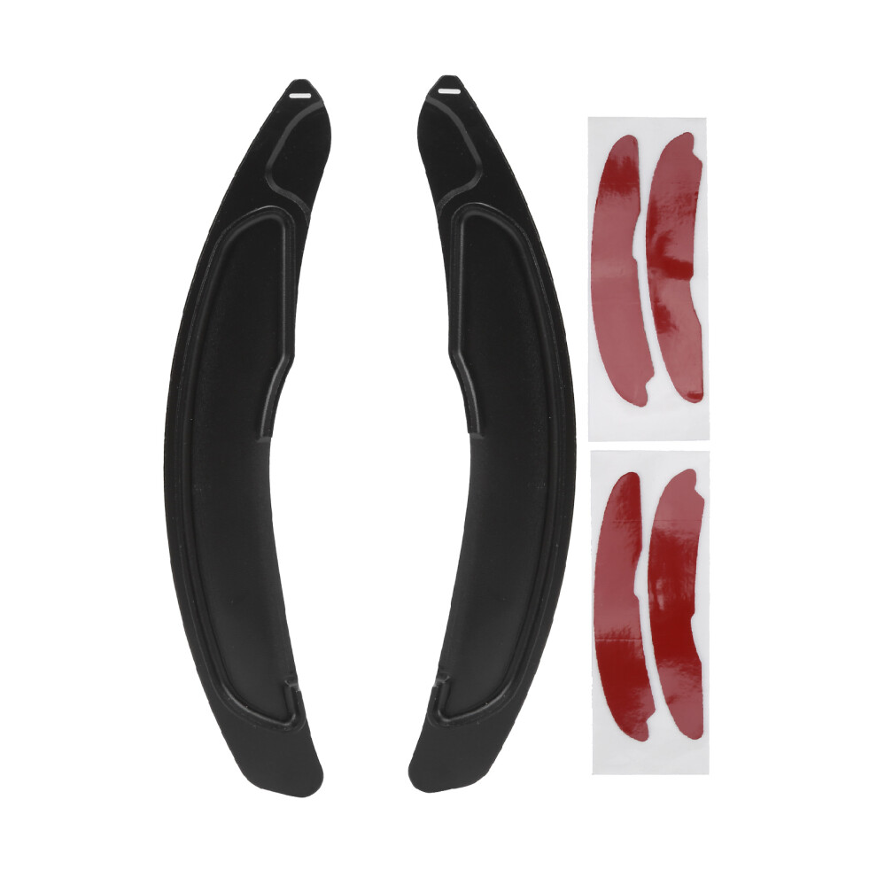 2Pcs Steering Wheel Paddle Shifter Extension Black 9121376547881