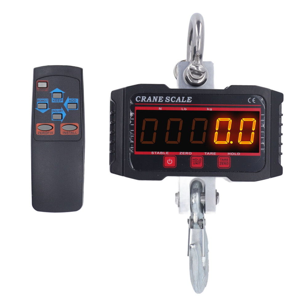 Electronic Crane Scale Hanging Led Digital Display Black