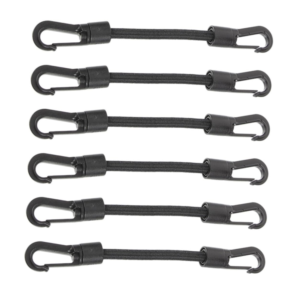 6-Pack Outdoor Kayak Canoe Bungee Shock Cord Hooks Multi-Functional Elastic Tie Down Straps For Camping Gear 6947110092706