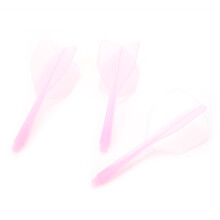 Set of 3 2BA Transparent Dart Shafts & Flights Standard Shape Anti Break Pink