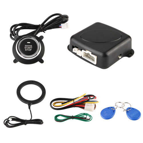 Universal Car Alarm System with Push Button Start & Anti-Theft Protection