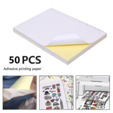 Printable Vinyl Sticker Paper,waterproof Decal 100 Sheets Matte A4 Tear Resistant for Inkjet Printer