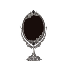 Miroir vintage en zinc Ă deux faces, 20,3 12 37,8 cm