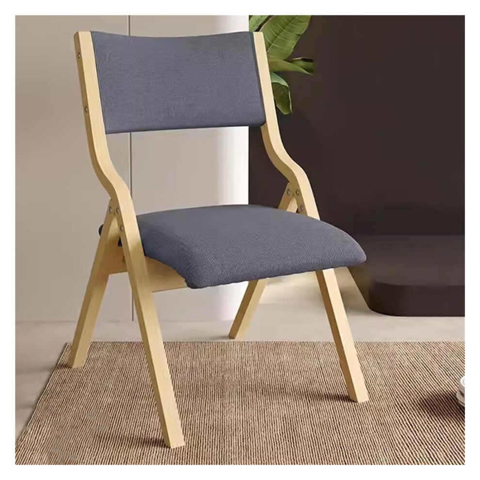 Stackable Upholstered Wooden Chairs in Gray with Removable Covers, Unique Size and Comfortable Design-image-OPC-PJKMKVX-NEW