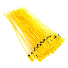 100pcs 40cm Yellow Plastic Security Seals with Number for Logistic Use