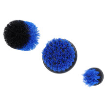 Blue 3-Piece Drill Brush Attachment Kit for Tile Bathtub Floor Carpet Cleaning