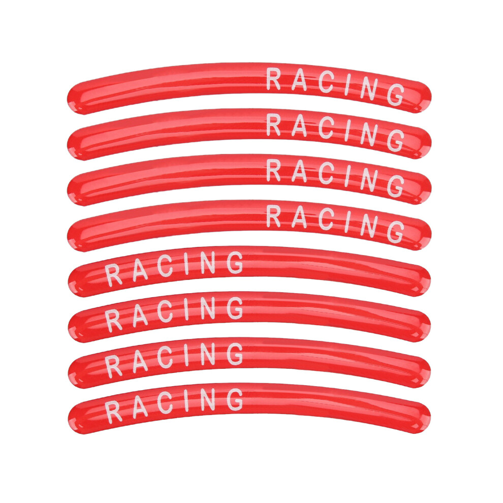 8Pcs Wheel Rim Stickers Waterproof Reflective Tire 9121376548581