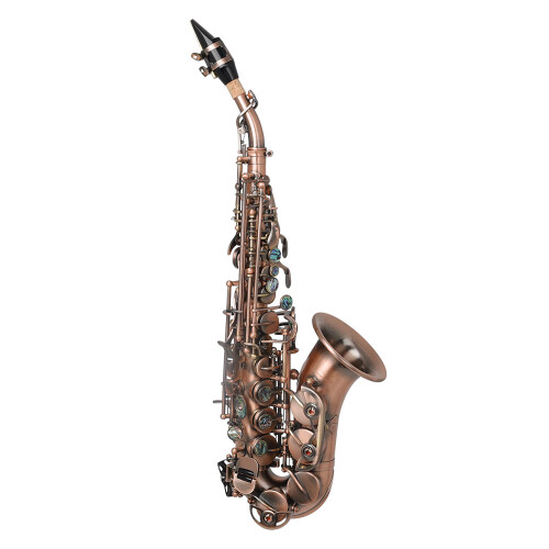 Red Antique Soprano Saxophone Bb Key Woodwind 1