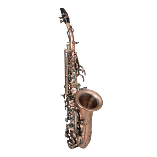 Red Antique Soprano Saxophone Bb Key Woodwind 2