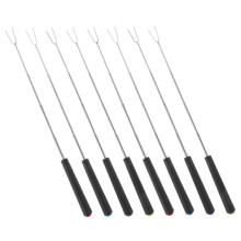 8-Piece Expandable Stainless Steel Grill Skewers Set for Campfire and BBQ, Long Skewers for Marshmallows and Sausages