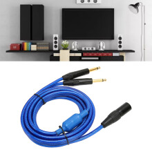 Cable XLR a doble conector de 6,35 mm, de baja pérdida, divisor en Y, 3.3ft