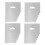 4-Piece Cake Scraper Set for Decorating, Cake Combs, and Leveling Tools in Silver Aluminum Alloy 1