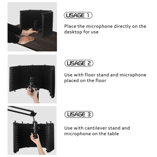 Foldable Adjustable Sound Absorbing Vocal 1