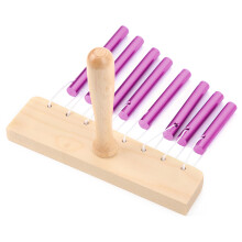 8-Tone Chimes for Kids, Purple Orff Percussion Instrument, 16.9in